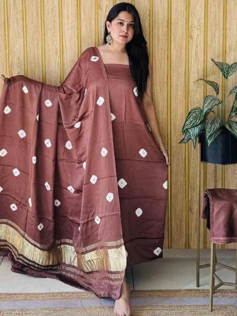 Chanderi Silk Unstiched Material