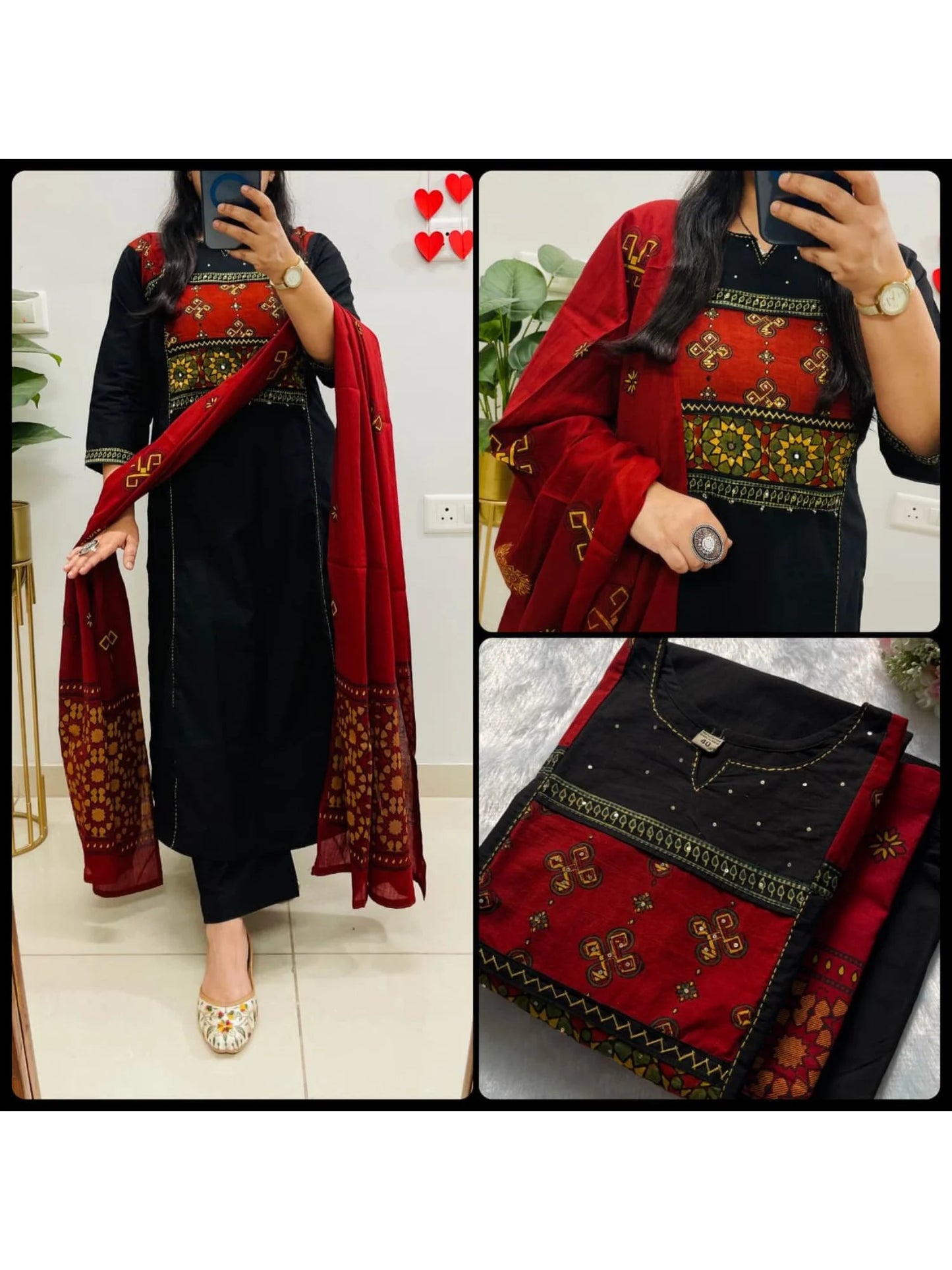 Dhabu cotton salwar suit