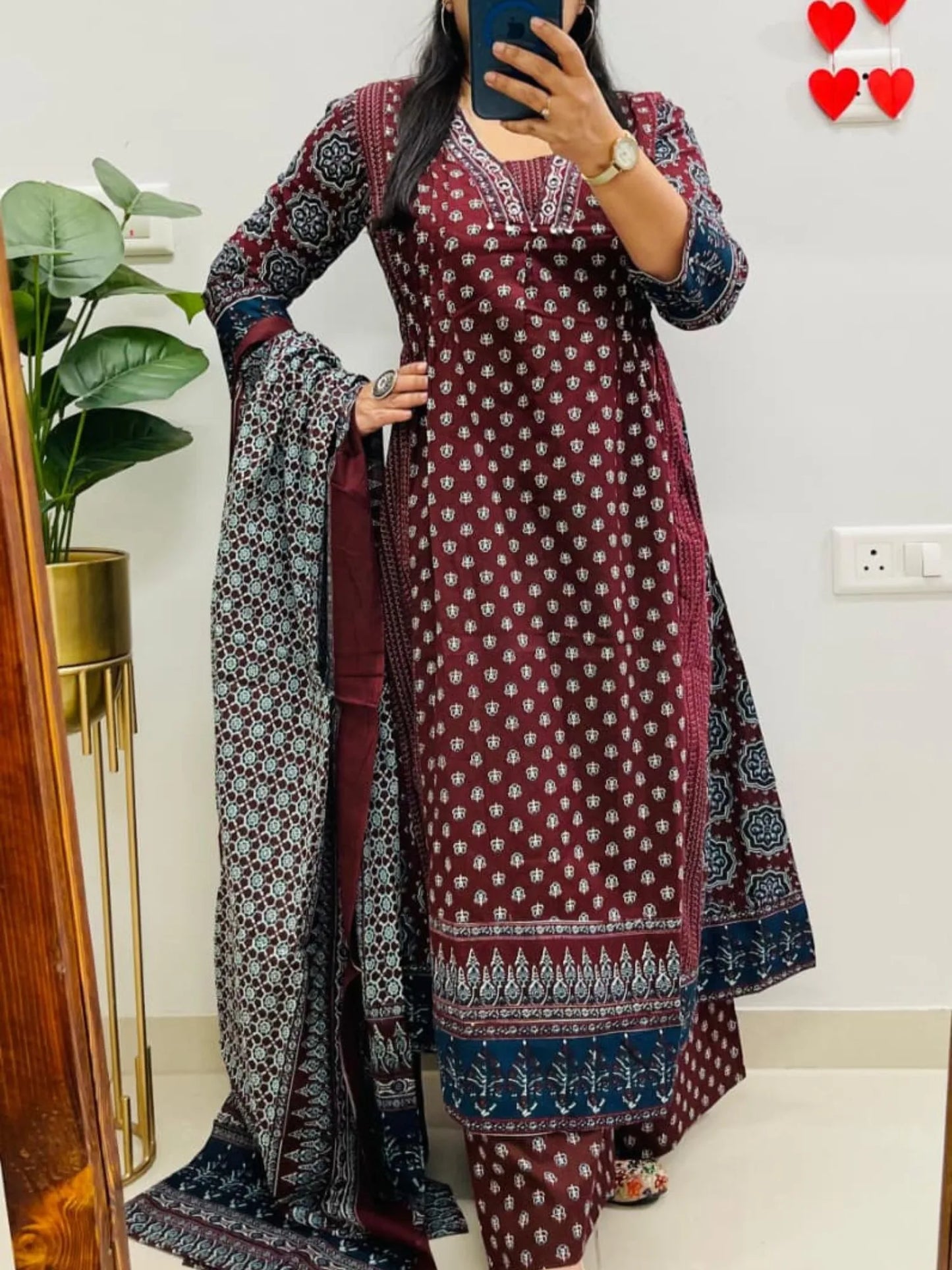 Ajrakh Print Salwar Suit