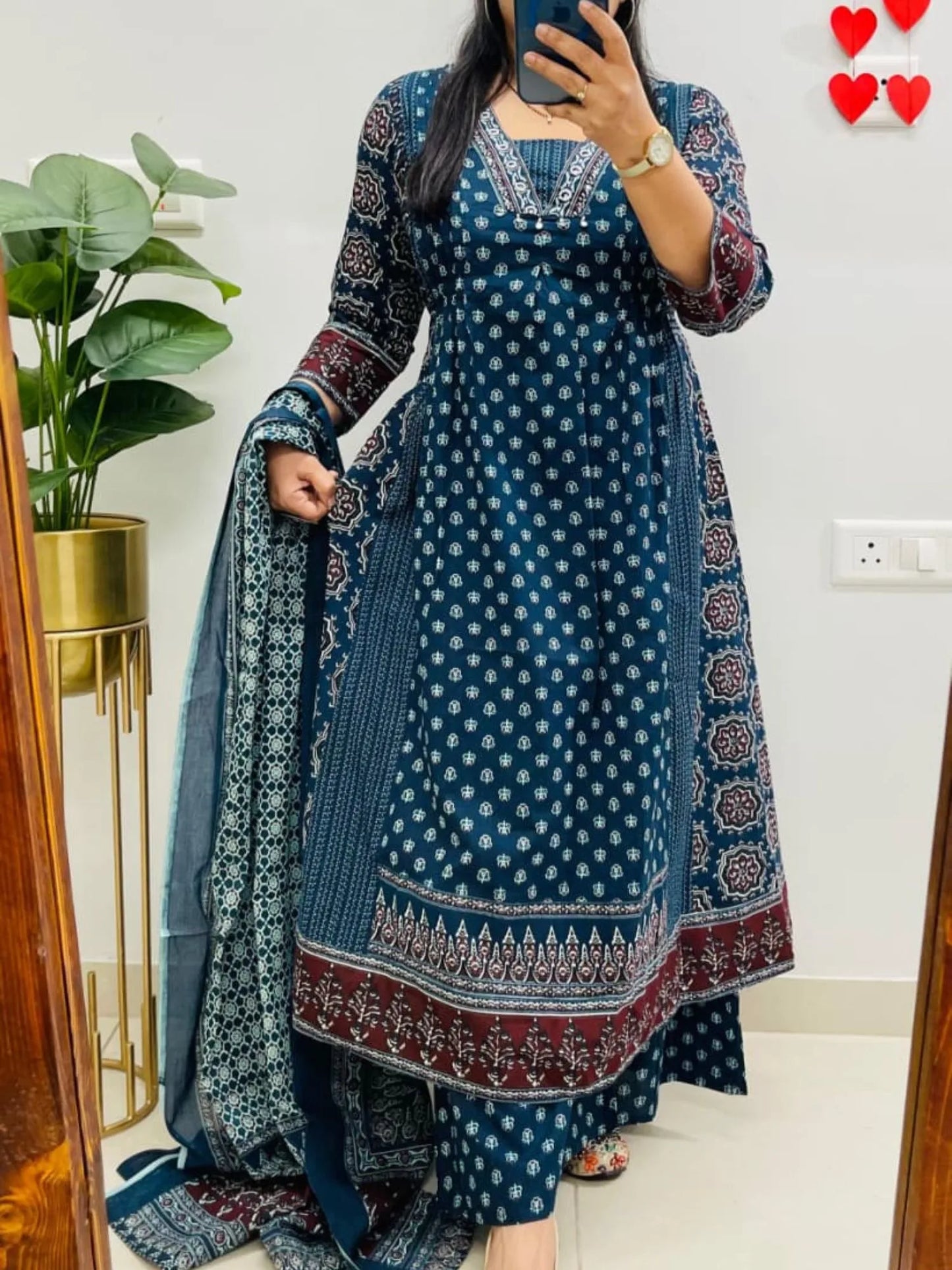 Ajrakh Print Salwar Suit