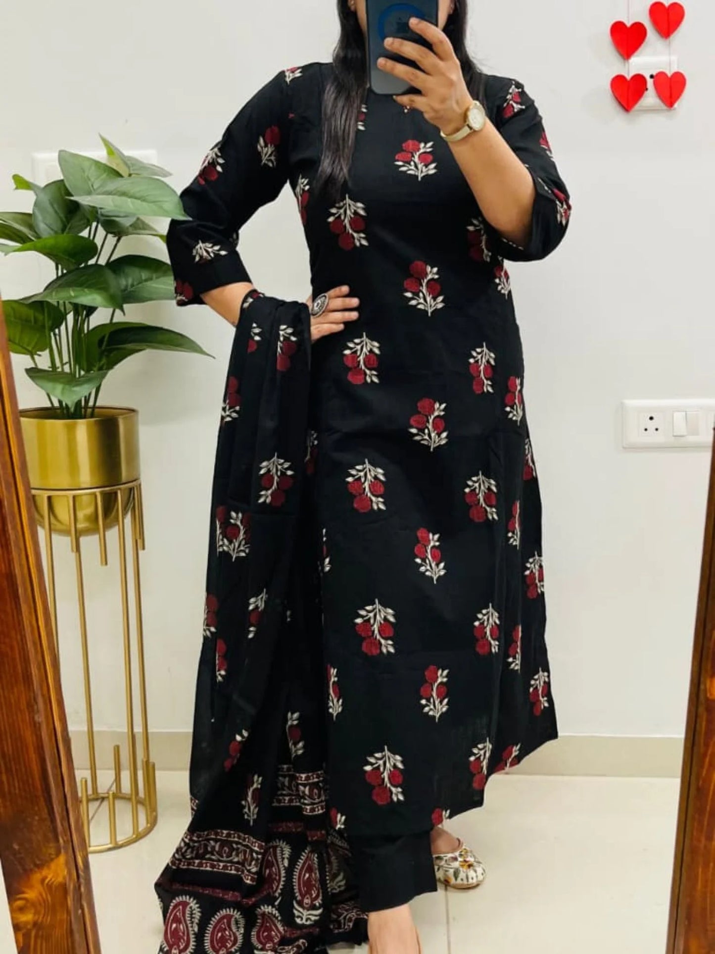 Designer Jaipuri Ajrakh Cotton Suit