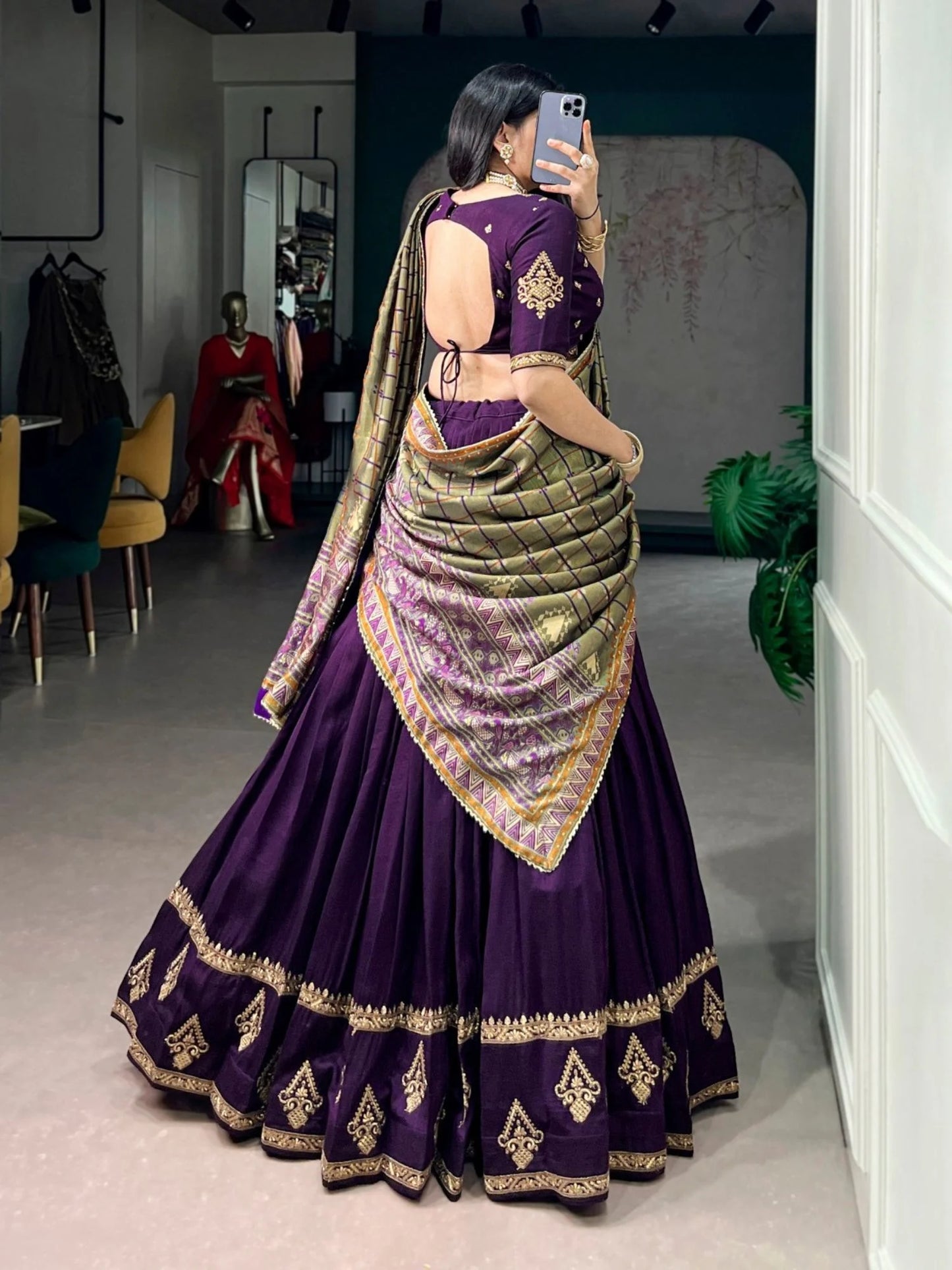 Luxurious Vichitra Silk Lehanga