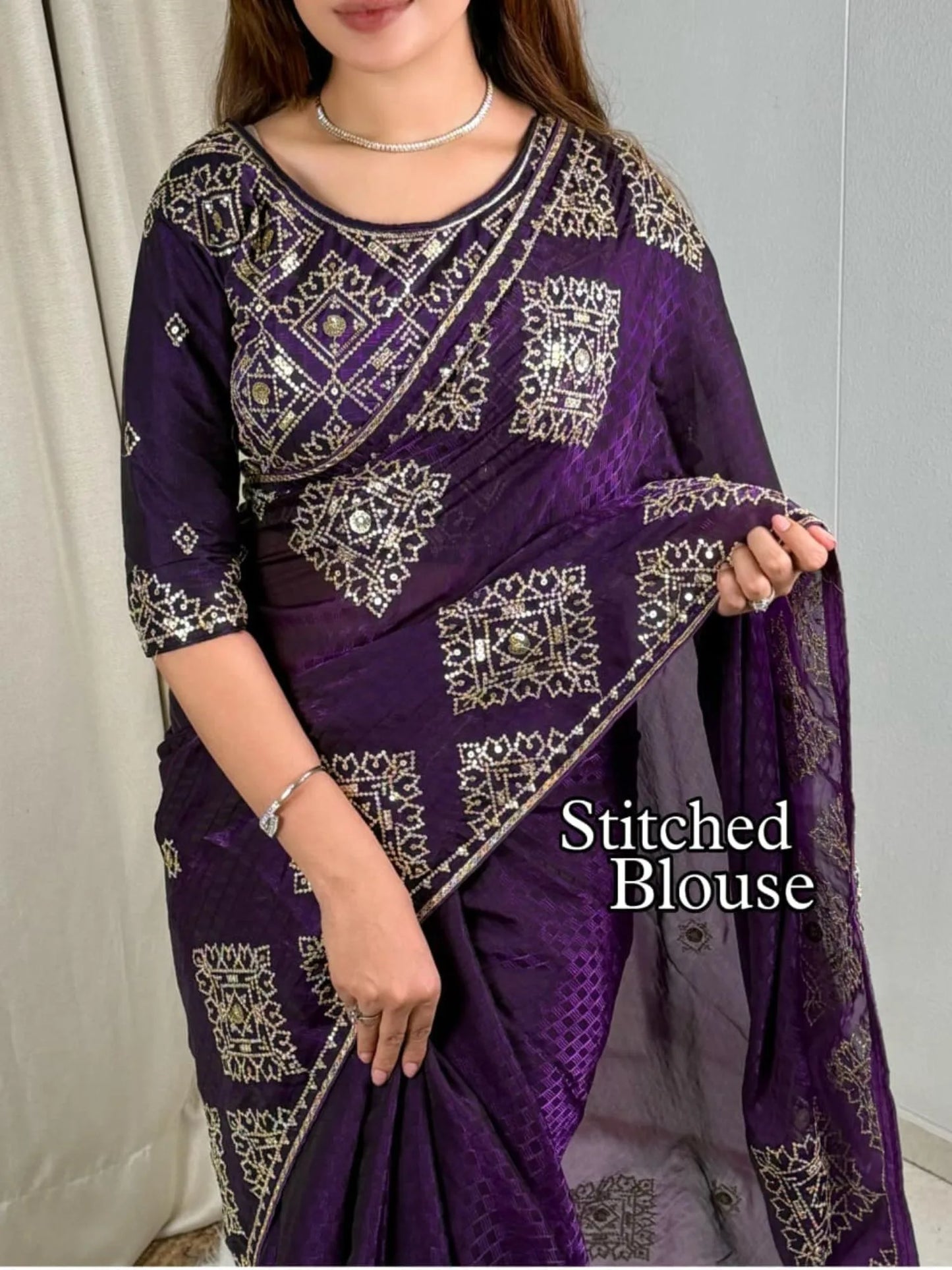 Satin Self Jacquard Sarees