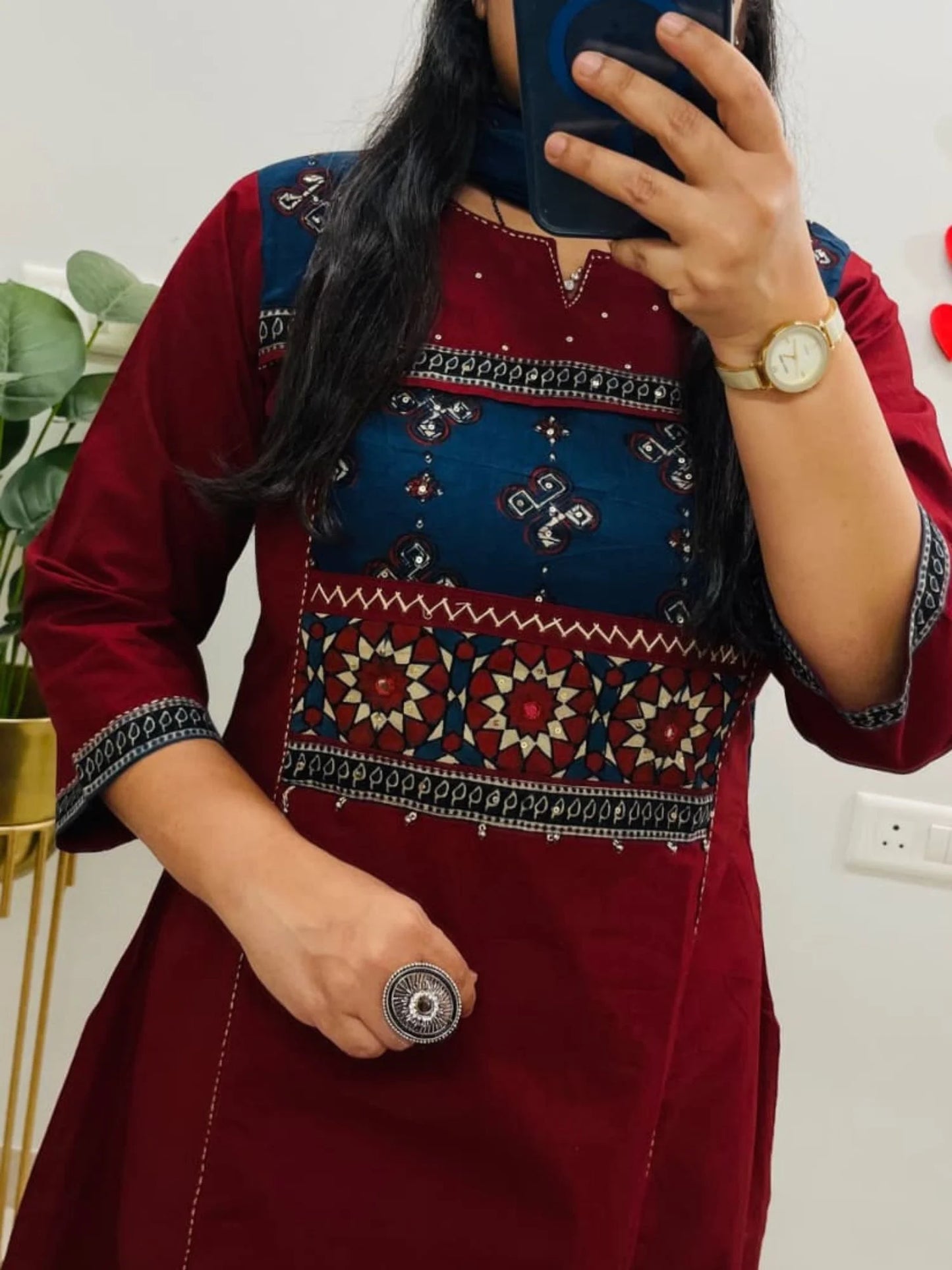 Dhabu cotton salwar suit