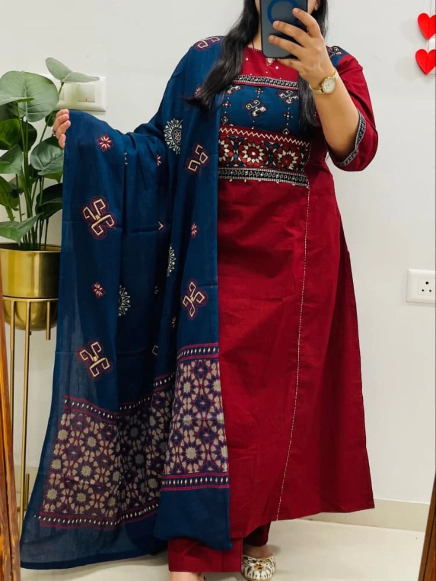 Dhabu cotton salwar suit