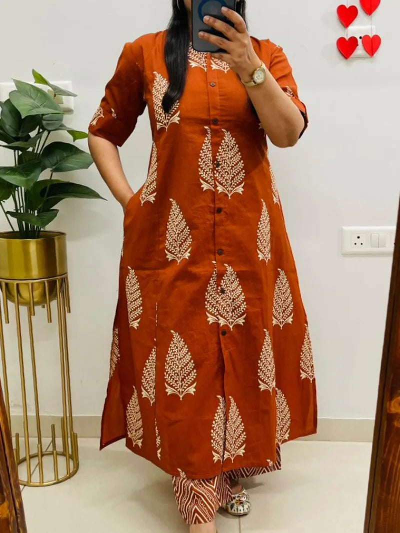Jaipuri Print Cotton Co-ord Set