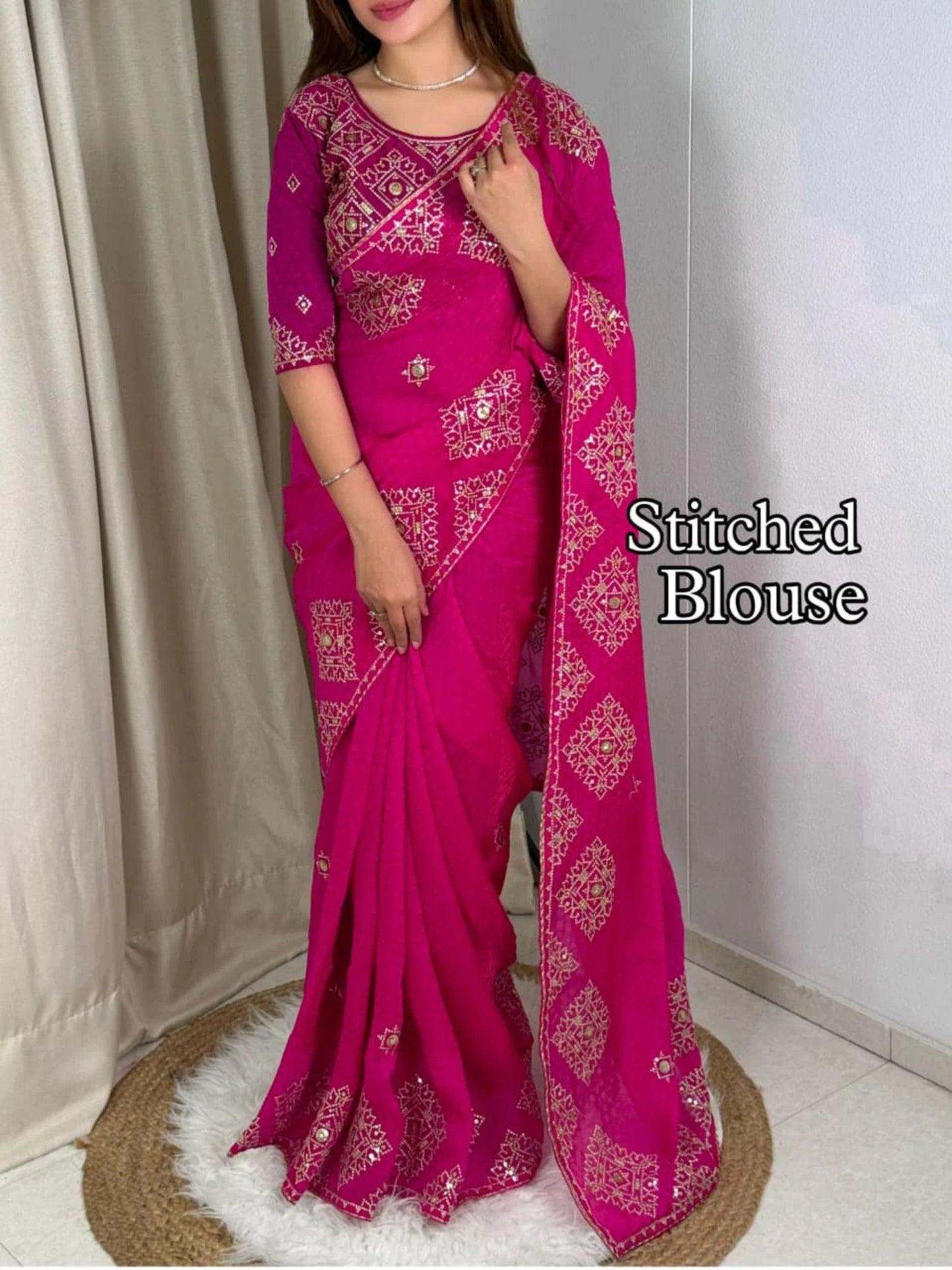 Satin Self Jacquard Sarees