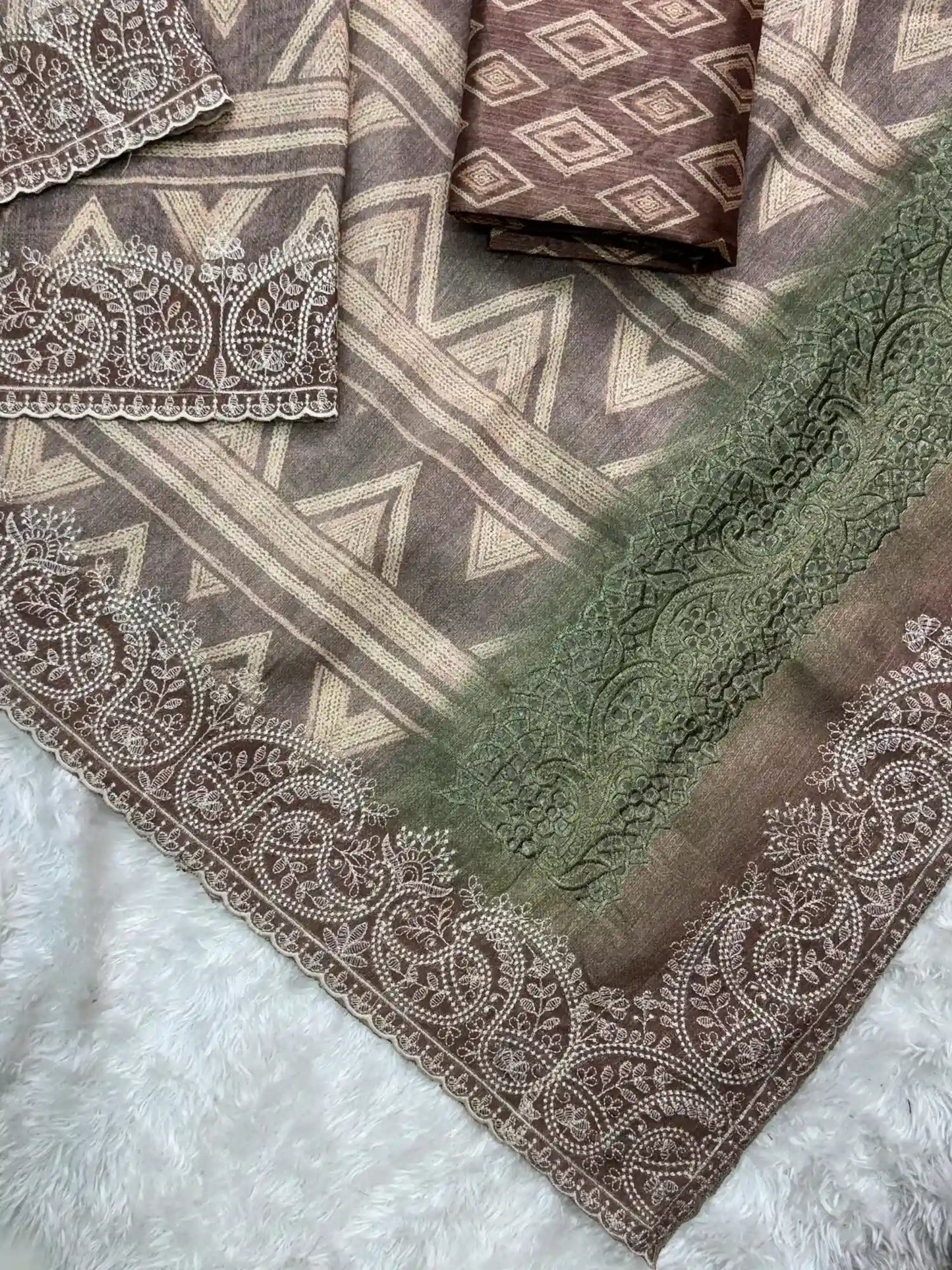 Madhuban Tusser Linen Cotton Sarees