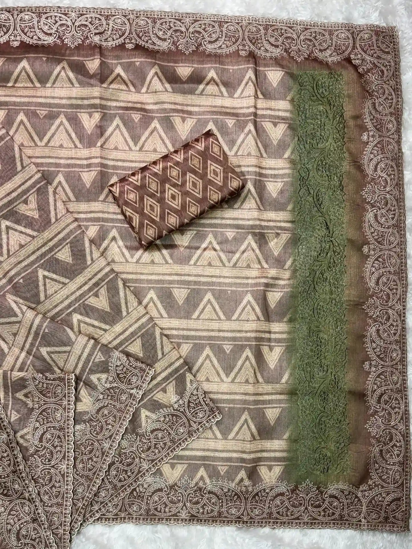Madhuban Tusser Linen Cotton Sarees