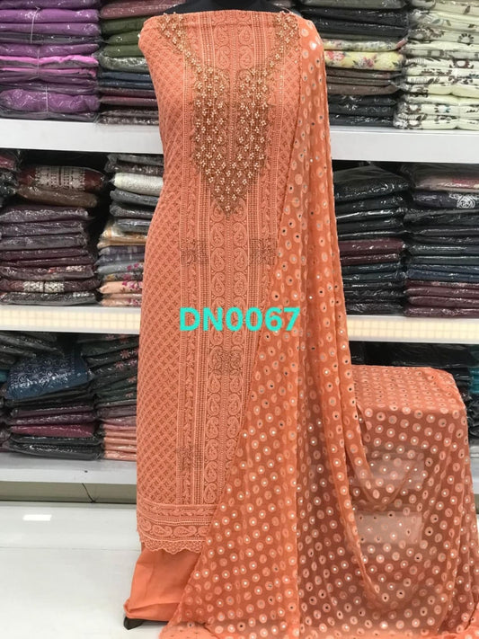 Georgette Chikankari Material