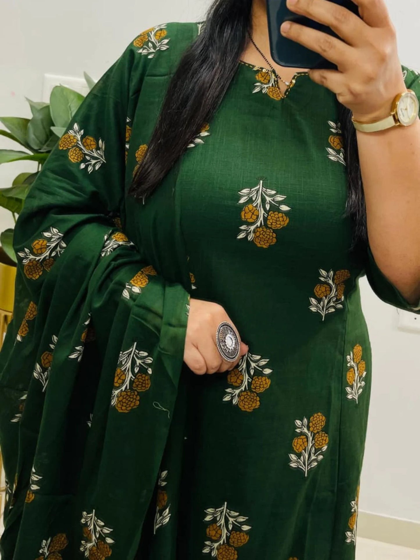 Designer Jaipuri Ajrakh Cotton Suit