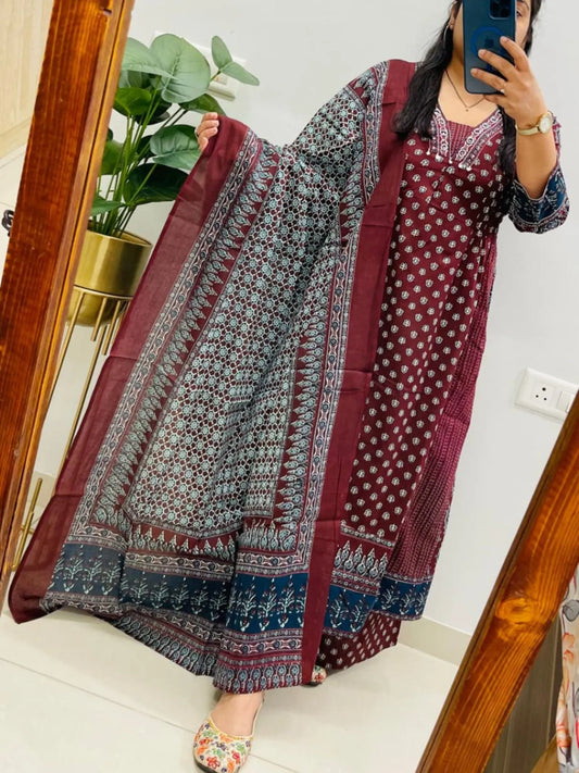 Ajrakh Print Salwar Suit