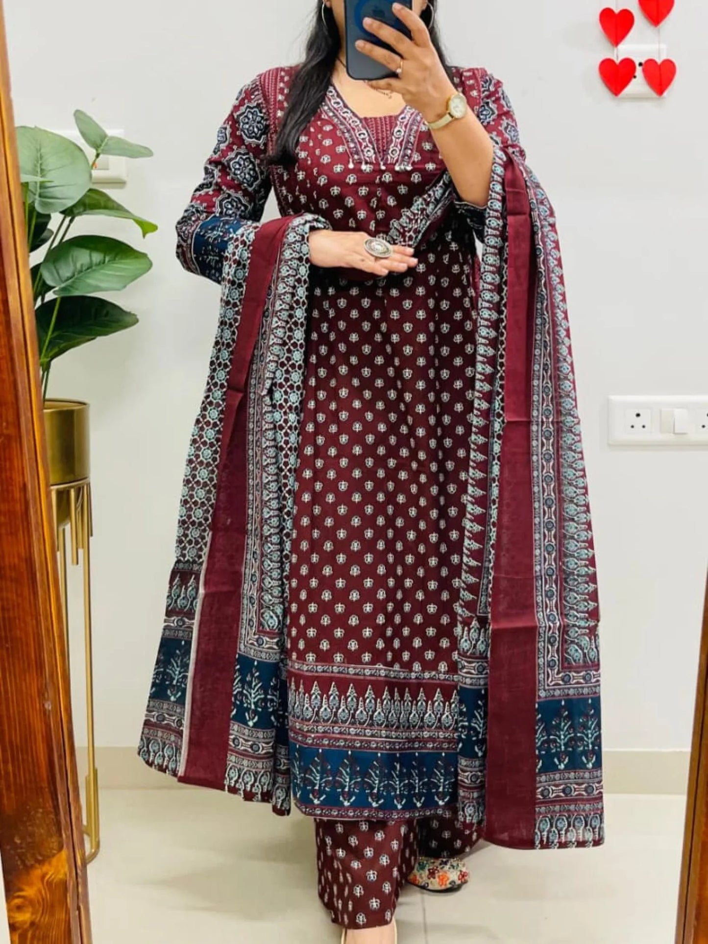 Ajrakh Print Salwar Suit