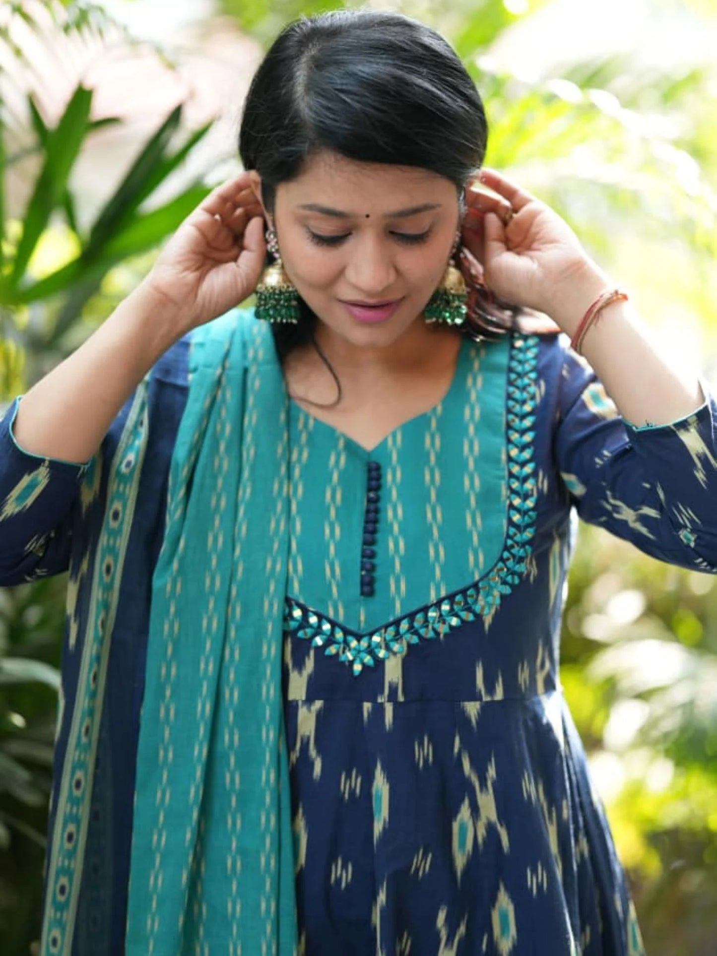 Ikkat Print Salwar Suit