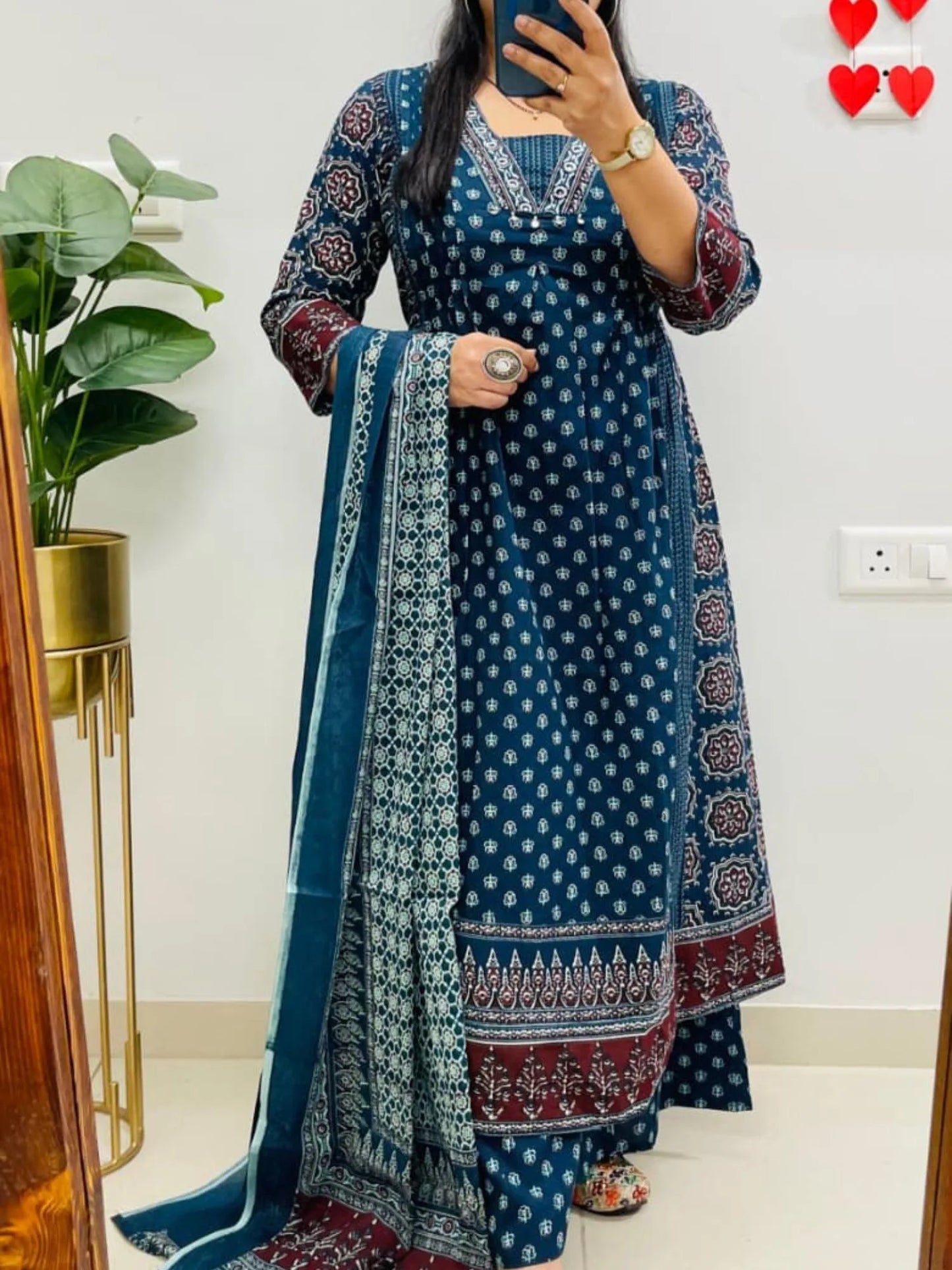 Ajrakh Print Salwar Suit