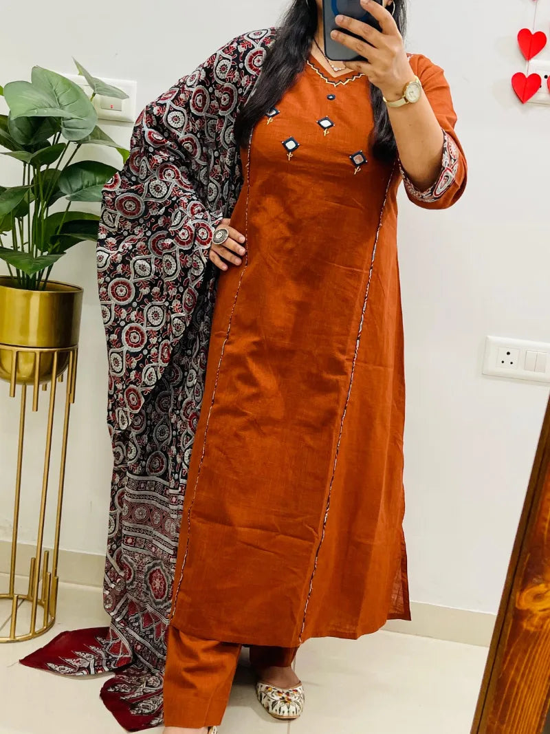 Premium slub cotton suit