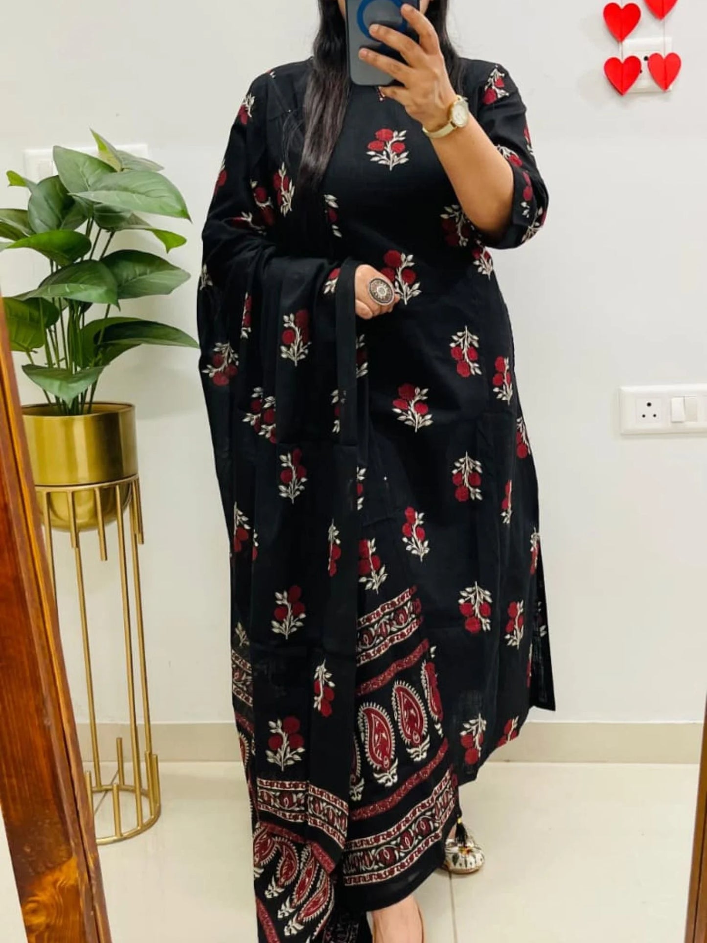 Designer Jaipuri Ajrakh Cotton Suit
