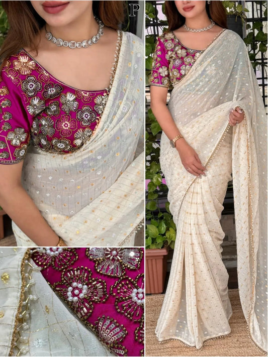 Crunchy Georgette Saree