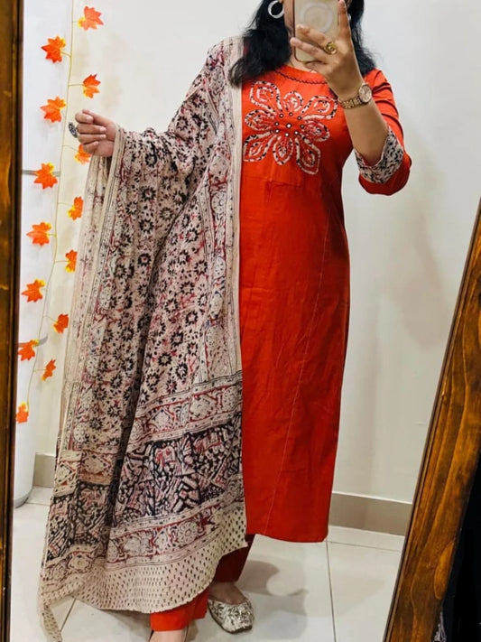Kalamkari Cotton Suit