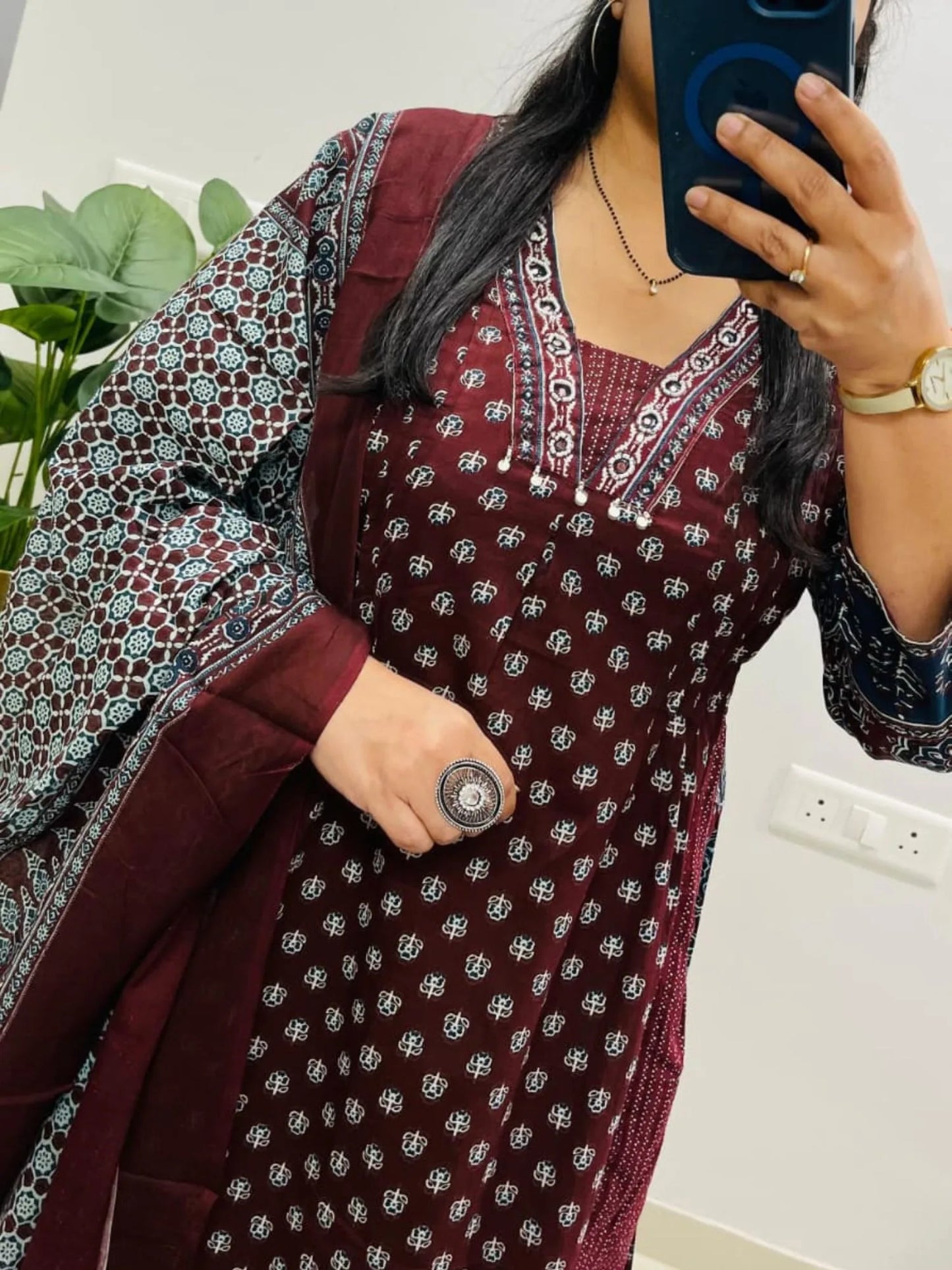 Ajrakh Print Salwar Suit
