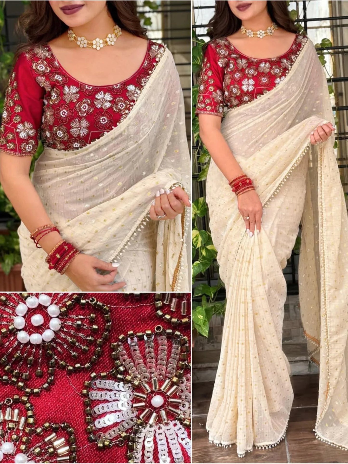 Crunchy Georgette Saree
