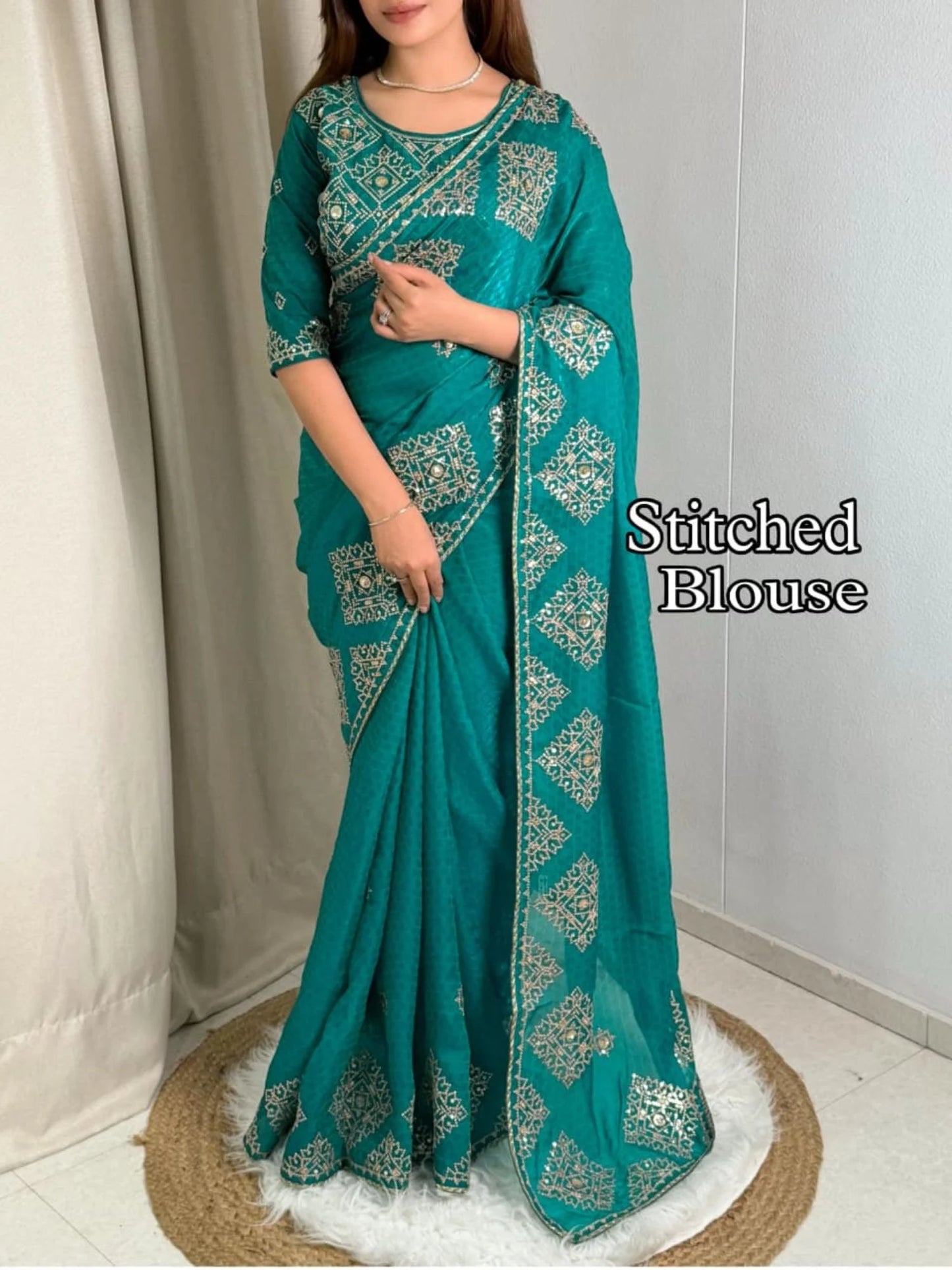 Satin Self Jacquard Sarees