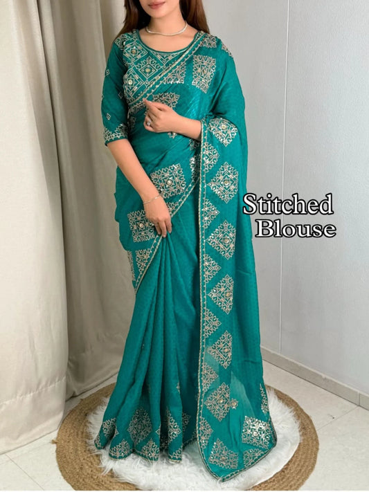 Satin Self Jacquard Sarees