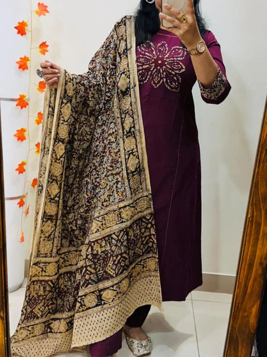 Kalamkari Cotton Suit