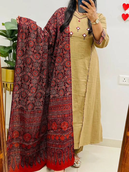 Premium slub cotton suit