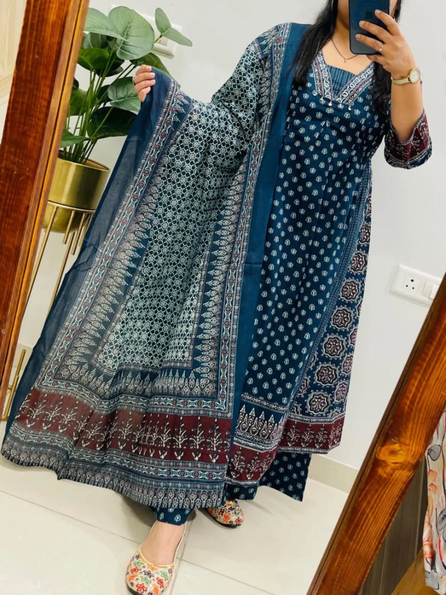 Ajrakh Print Salwar Suit