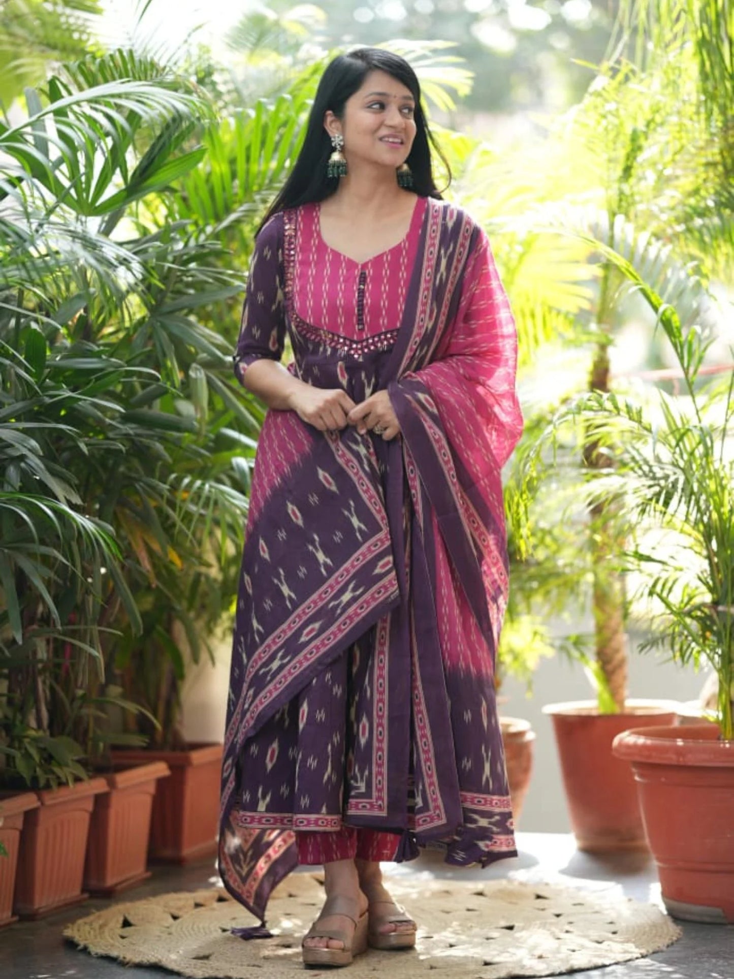 Ikkat Print Salwar Suit