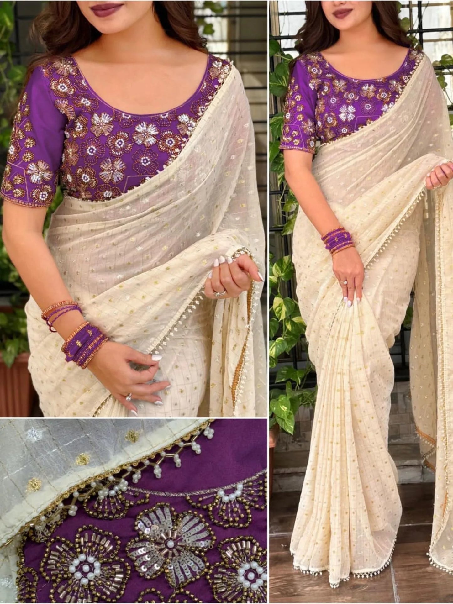 Crunchy Georgette Saree