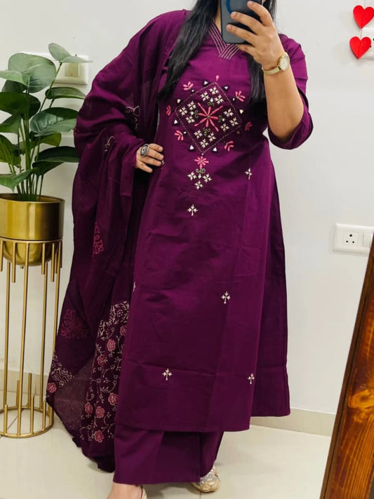 Dhabu Cotton Salwar suit