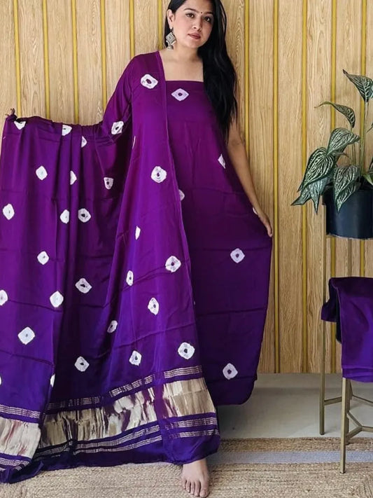 Chanderi Silk Unstiched Material