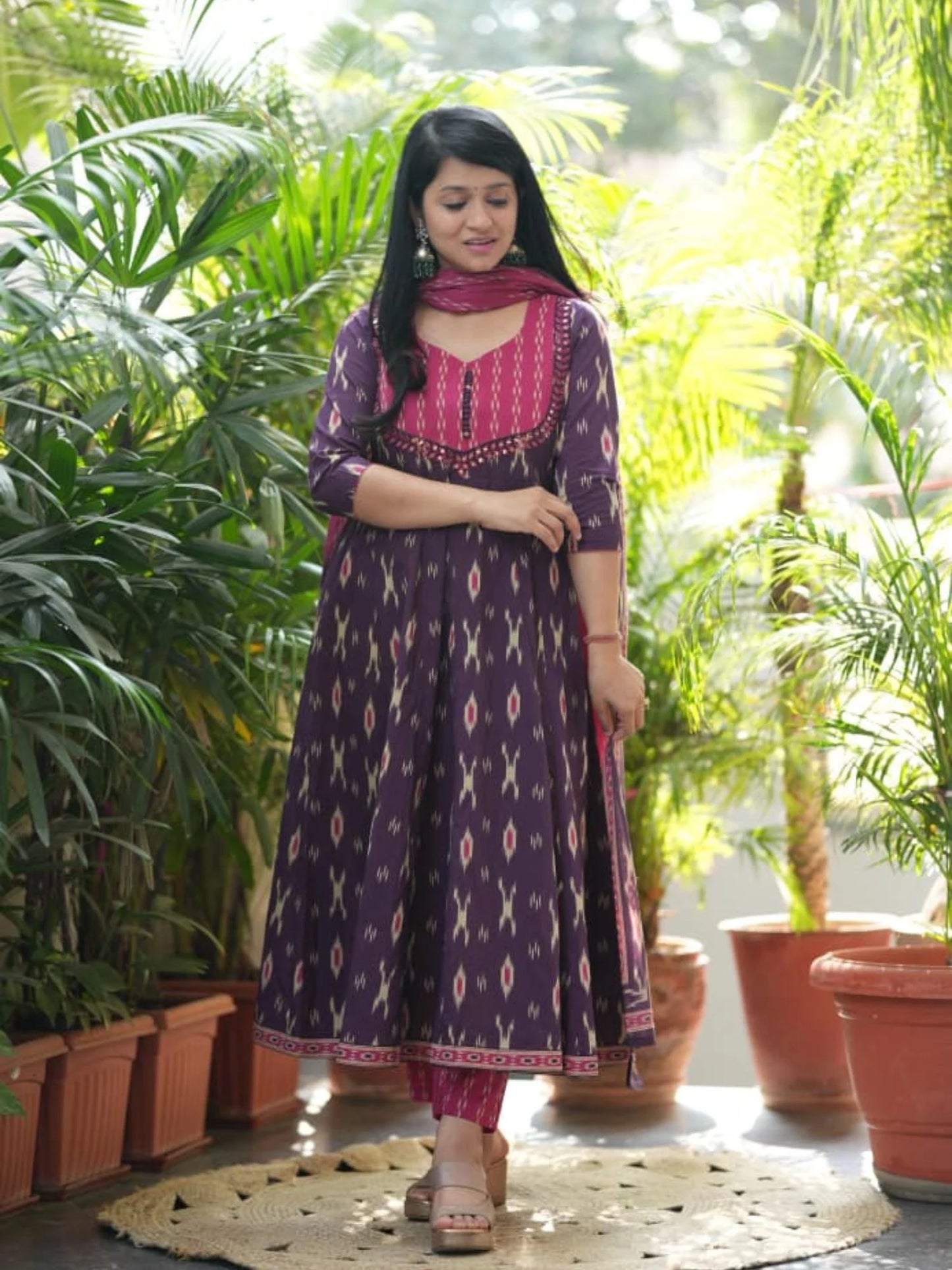 Ikkat Print Salwar Suit