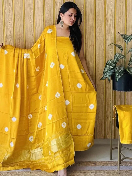Chanderi Silk Unstiched Material
