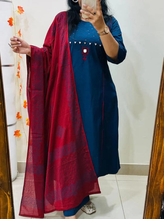 Premium Dhabu Cotton Suit