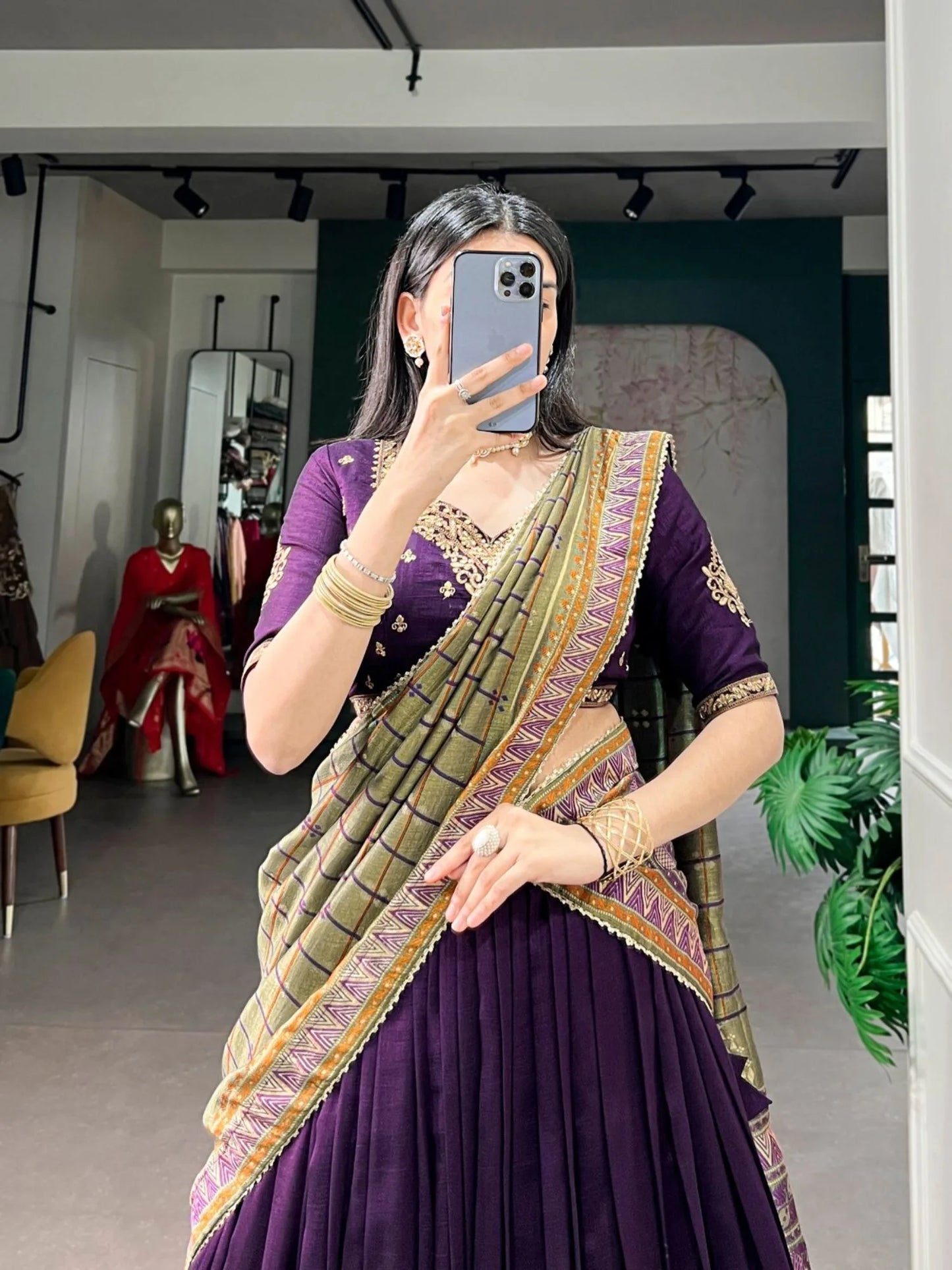 Luxurious Vichitra Silk Lehanga