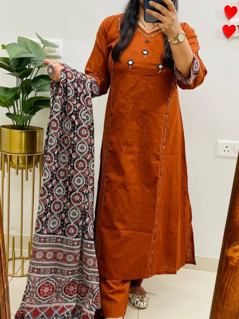Premium slub cotton suit