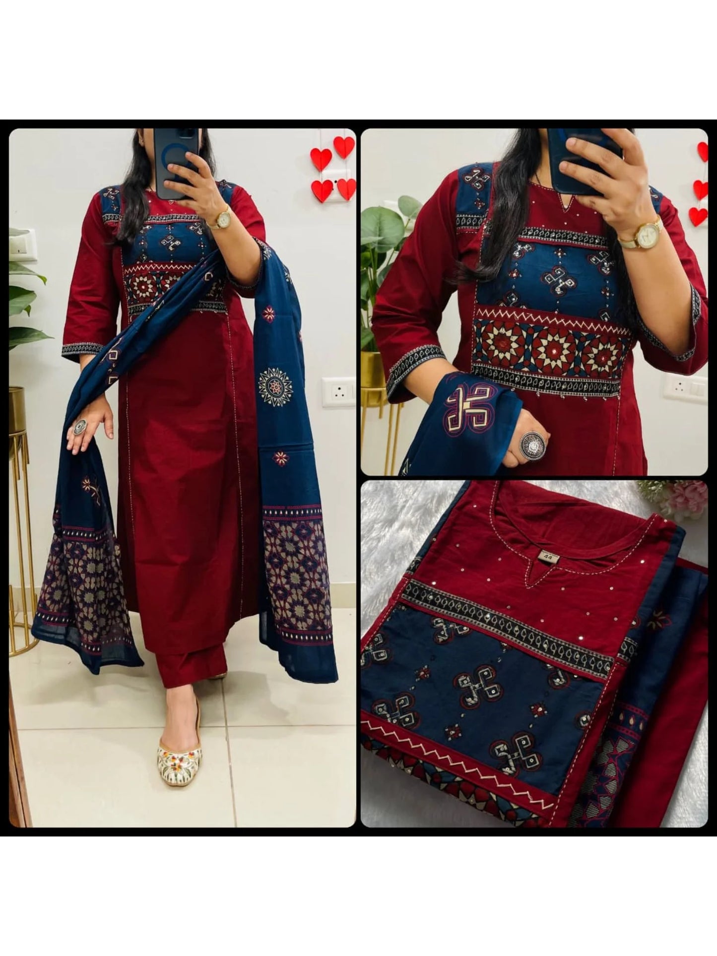 Dhabu cotton salwar suit