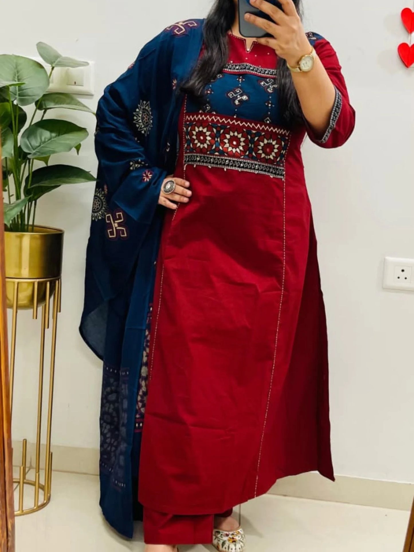 Dhabu cotton salwar suit