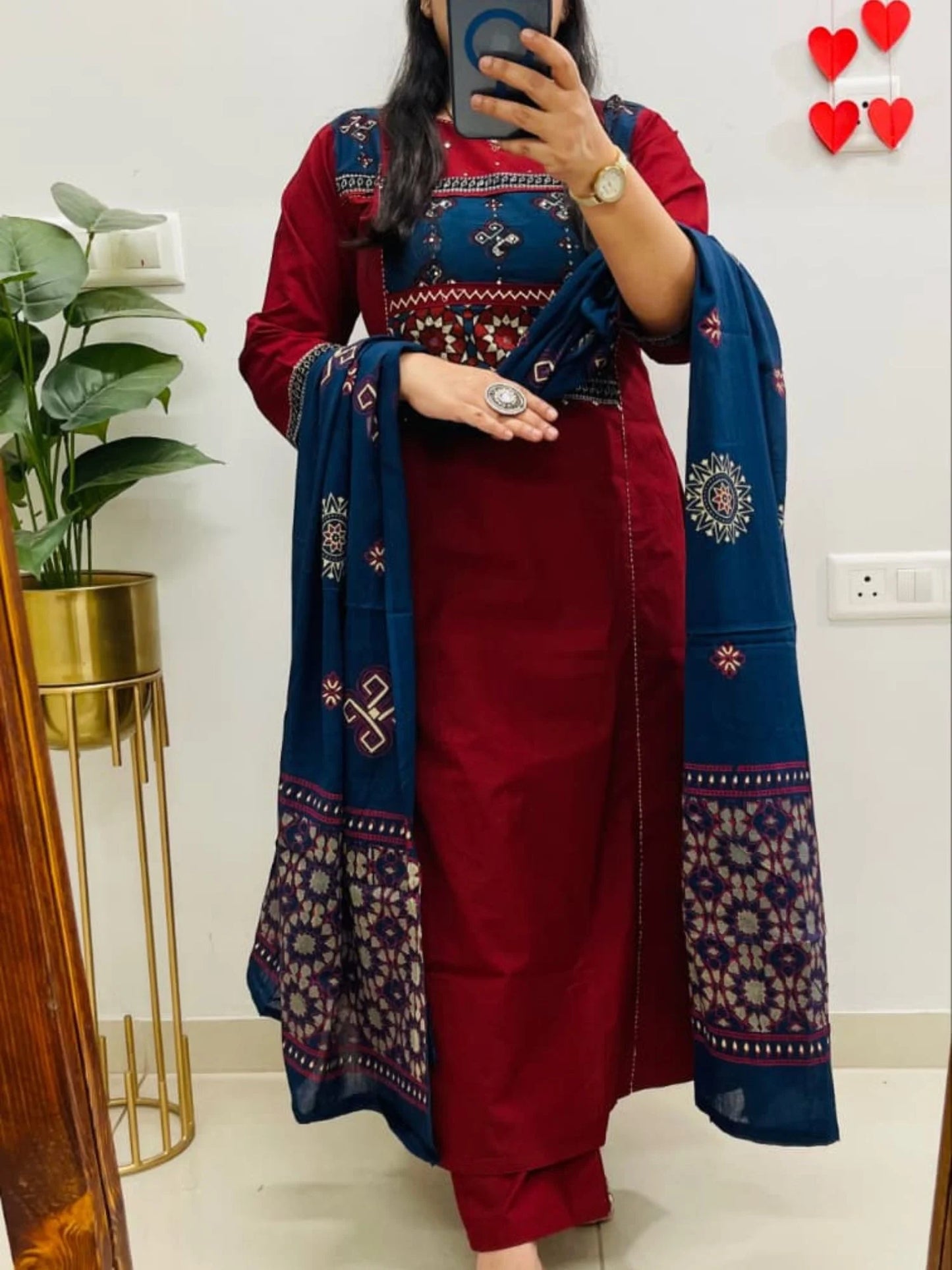 Dhabu cotton salwar suit