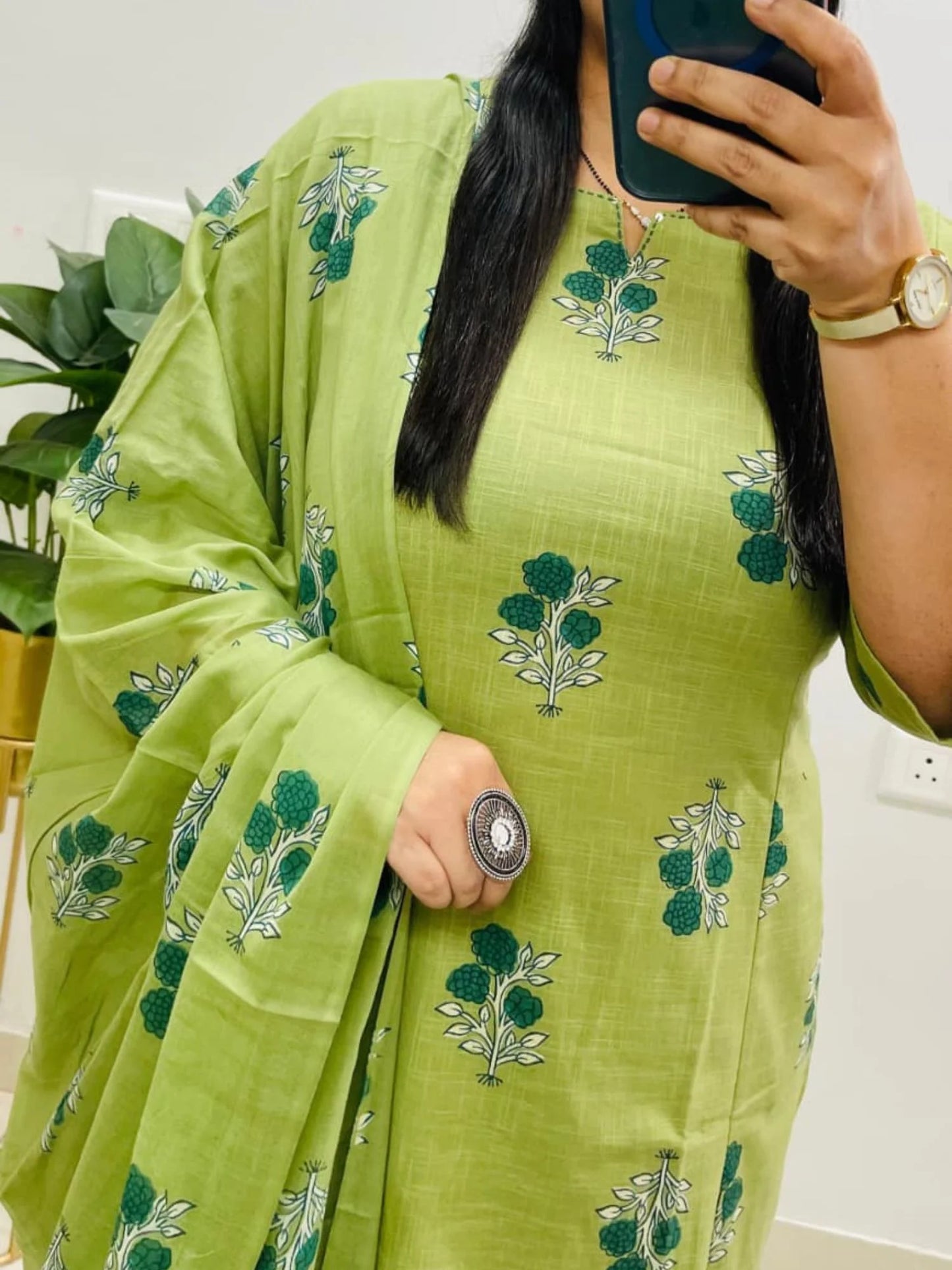 Designer Jaipuri Ajrakh Cotton Suit
