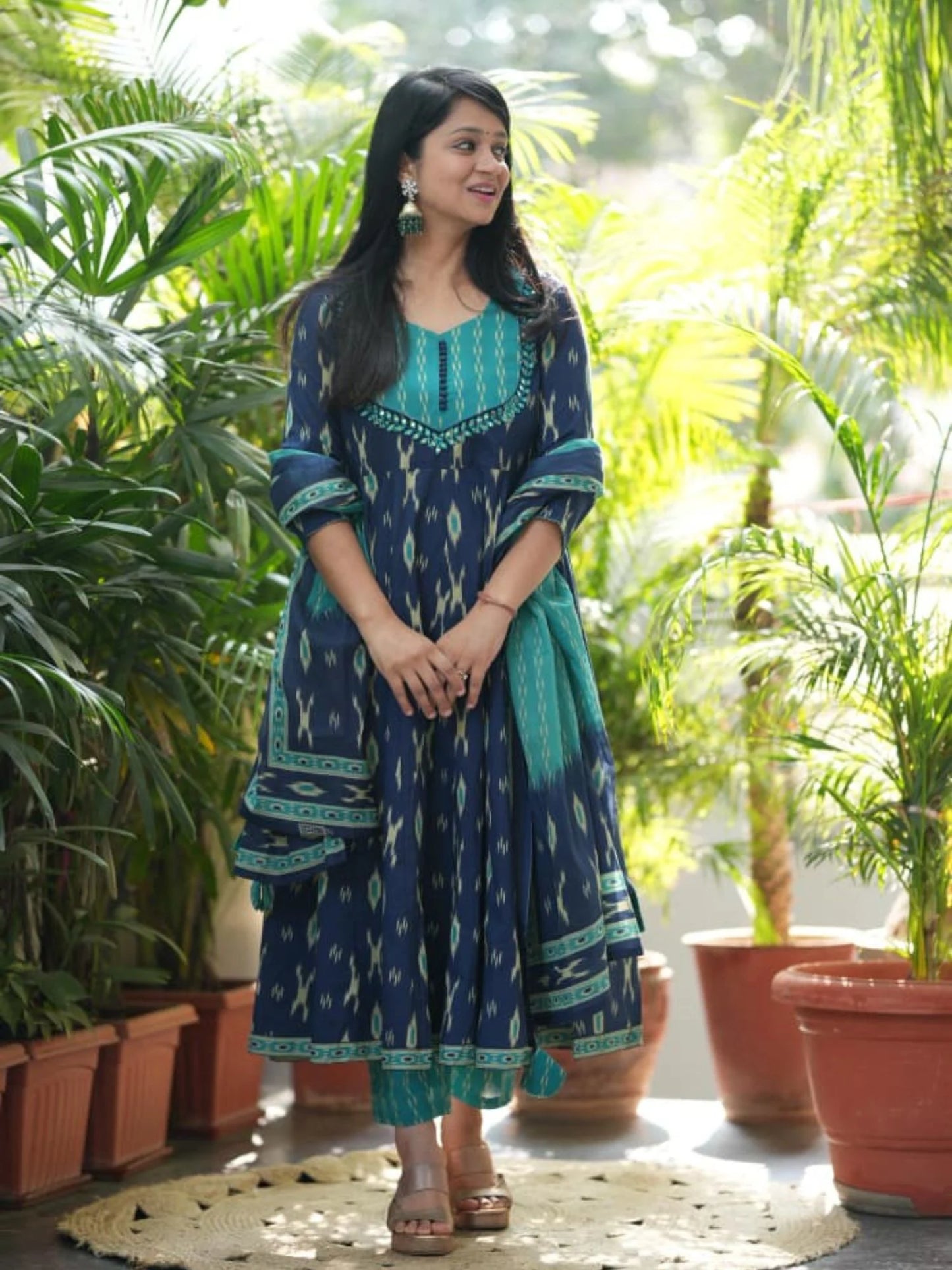 Ikkat Print Salwar Suit