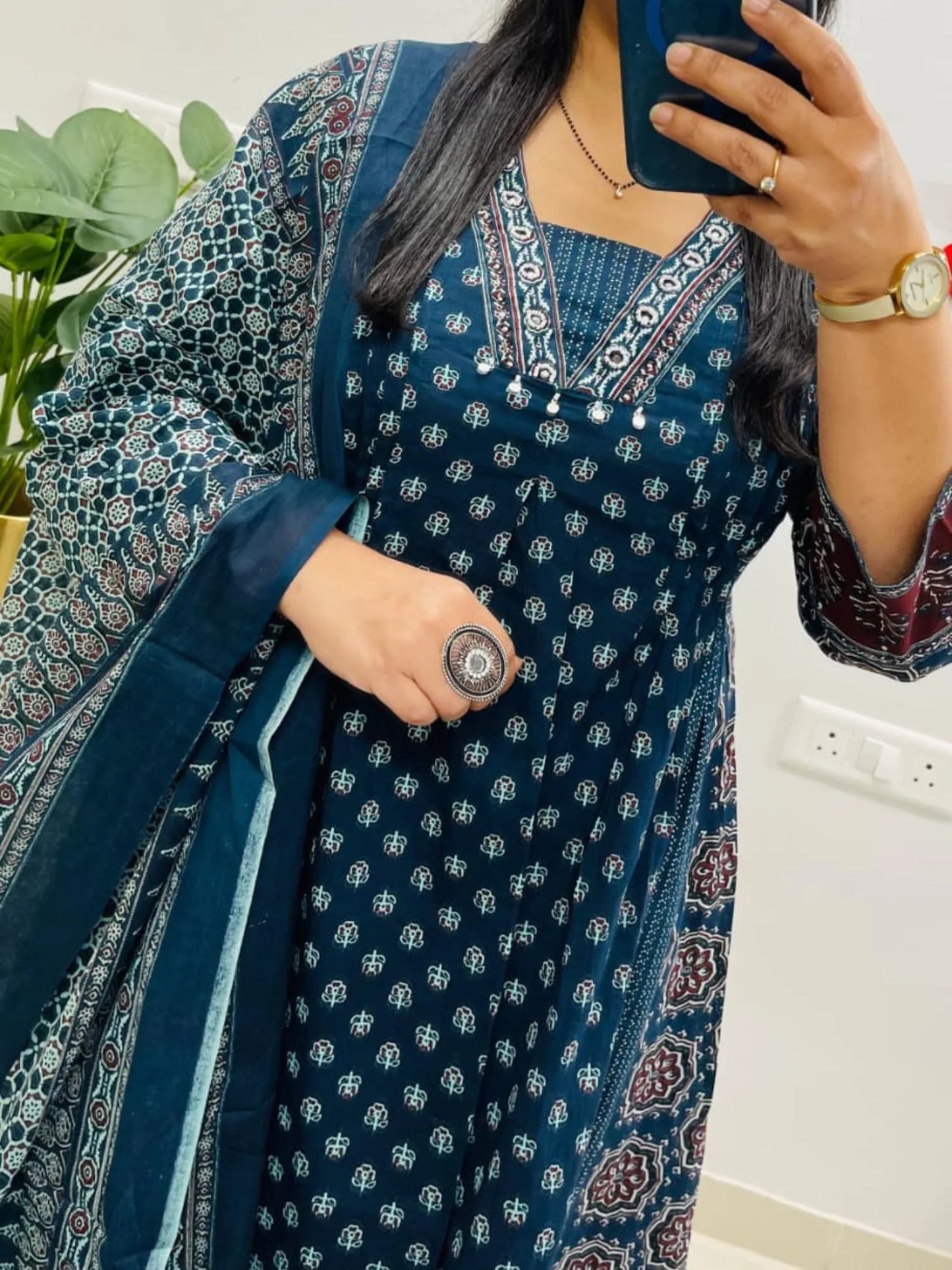 Ajrakh Print Salwar Suit