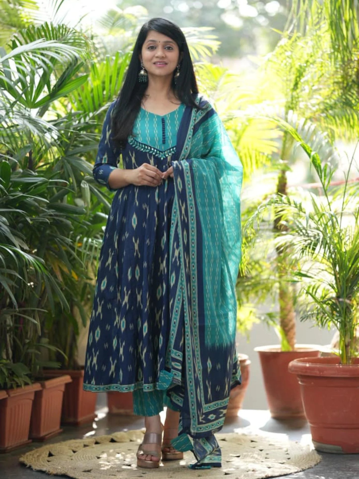 Ikkat Print Salwar Suit