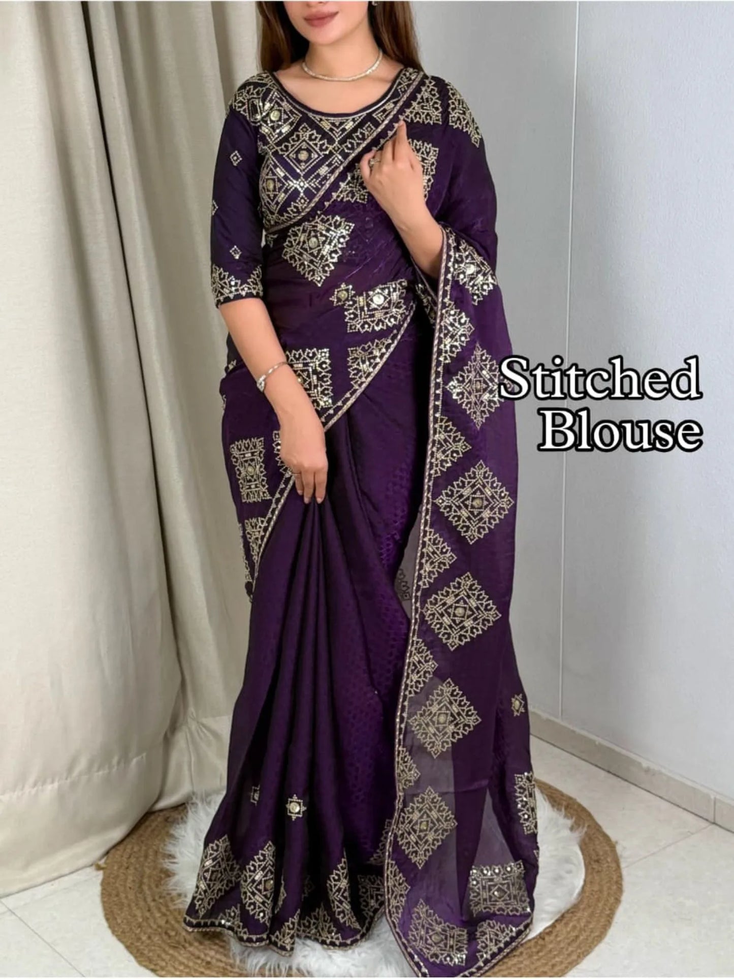 Satin Self Jacquard Sarees