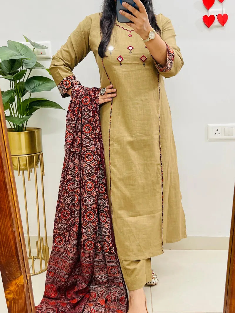 Premium slub cotton suit